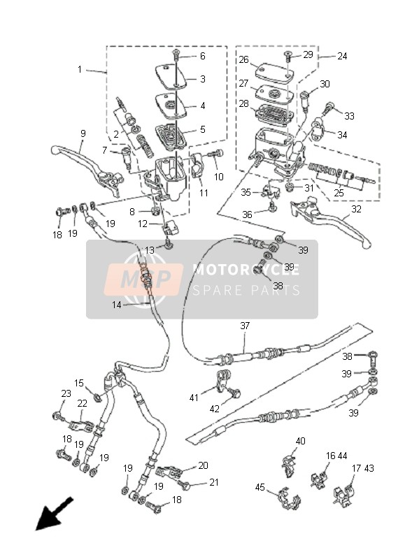 Yamaha XP500 T-MAX 2009 Front Master Cylinder for a 2009 Yamaha XP500 T-MAX